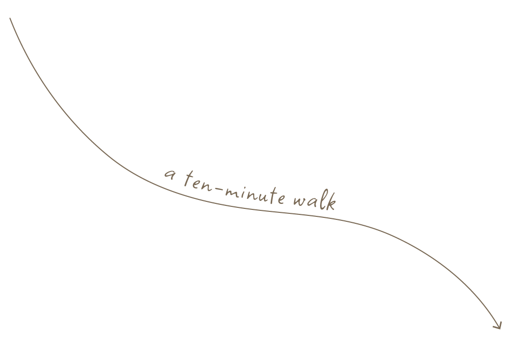 a ten-minute walk